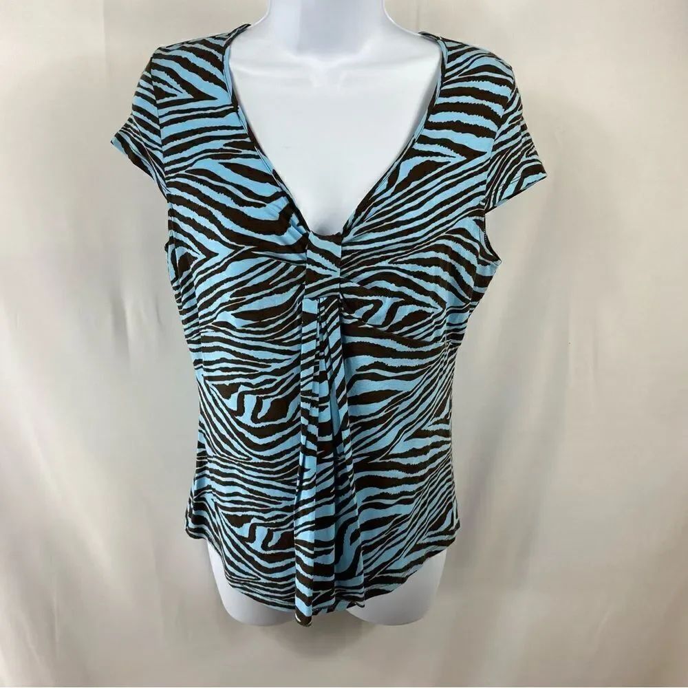 Etcetera tiger strip short sleeve top